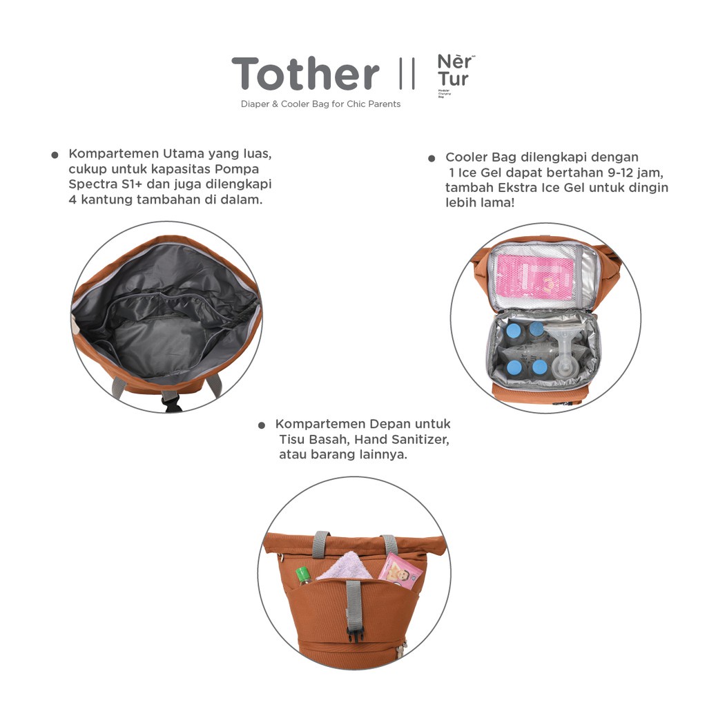 NERTUR Tas Perlengkapan Bayi Diaper &amp; Cooler Bag Tother II