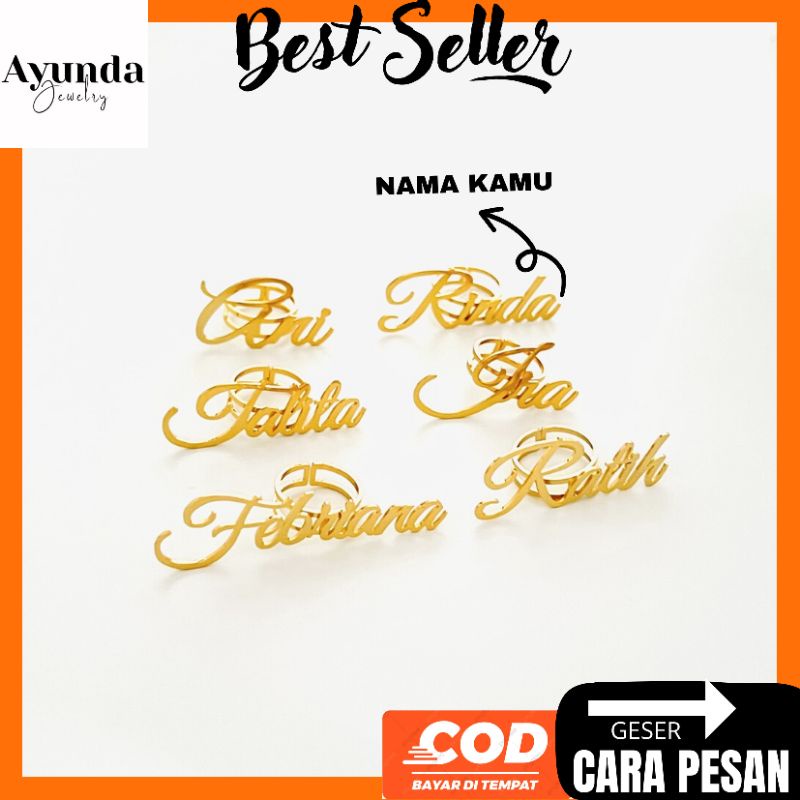 Bros Nama Custom Bros Ring Bros hijab Model ring