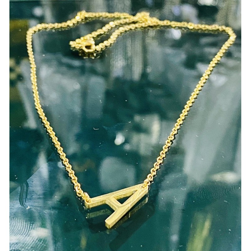 [TIARA] kalung huruf / kalung alphabet / kalung titanium / kalung inisial / kalung abjad / titanium