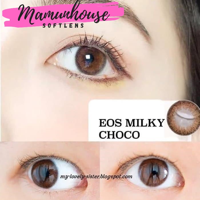 ORIGINAL EOS MILKY CHOCO GREY BEIGE soflens softlenses softlens