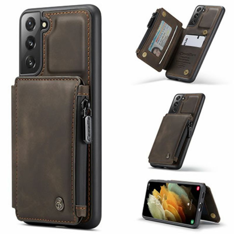 Caseme Multi Slot kartu Leather Wallet Case Samsung Galaxy S21 / S21 plus / S21 Ultra / S21+