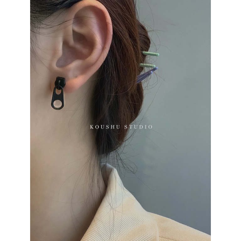 Anting Tusuk Wanita Model Retro Harajuku Simple + Resleting