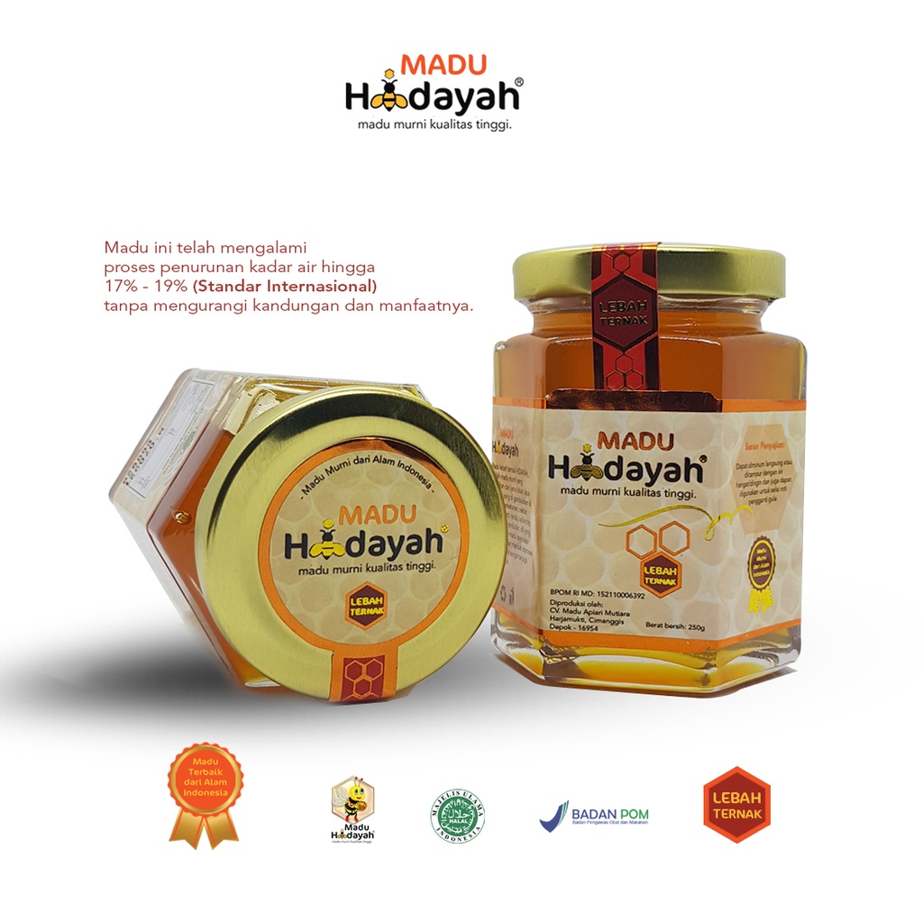 

MADU MURNI LEBAH TERNAK HIDAYAH 250 GRAM