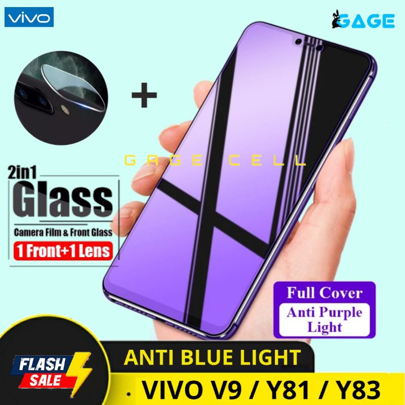 2in1 TEMPERED GLASS ANTI BLUE LIGHT VIVO V9 Y81 Y83 TG ANTI GORES RADIASI SCREEN PROTECTOR