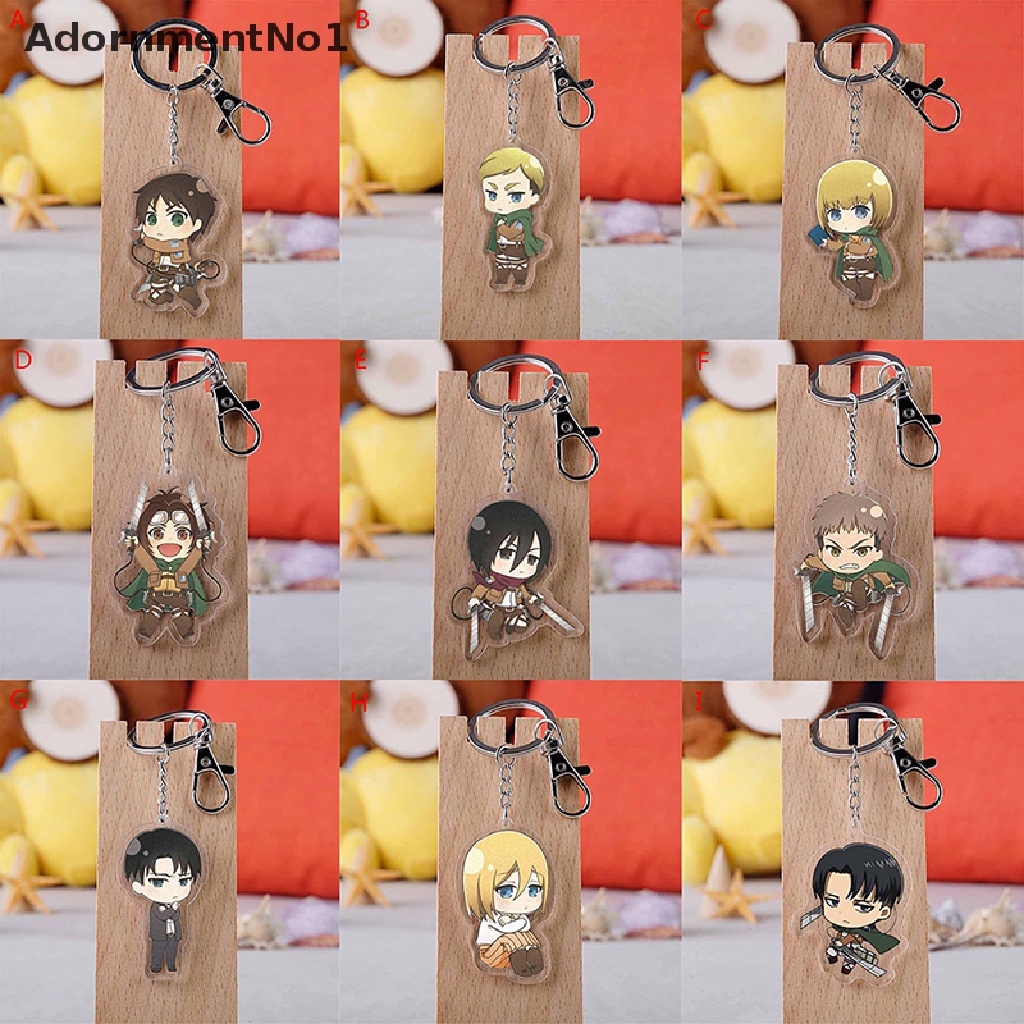 (AdornmentNo1) Gantungan Kunci Akrilik Motif Kartun Anime Attack on Titan