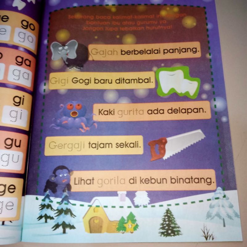 buku aku pintar menulis dan membaca full colour 64 halaman (21×28cm)