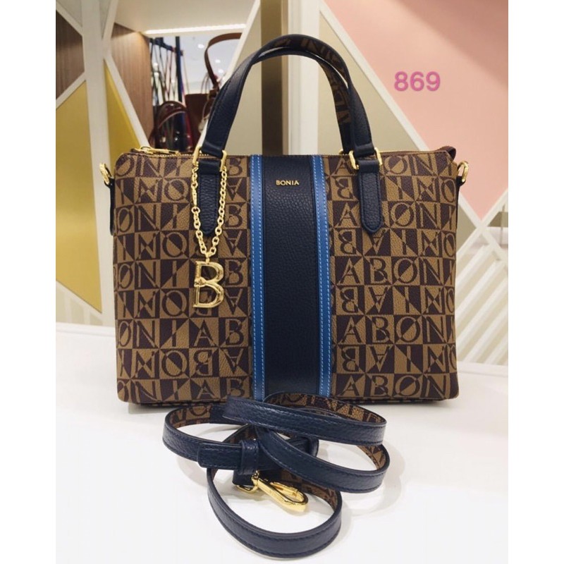 SALE TAS SELEMPANG BONIA LIST BIRU ORIGINAL 100%
