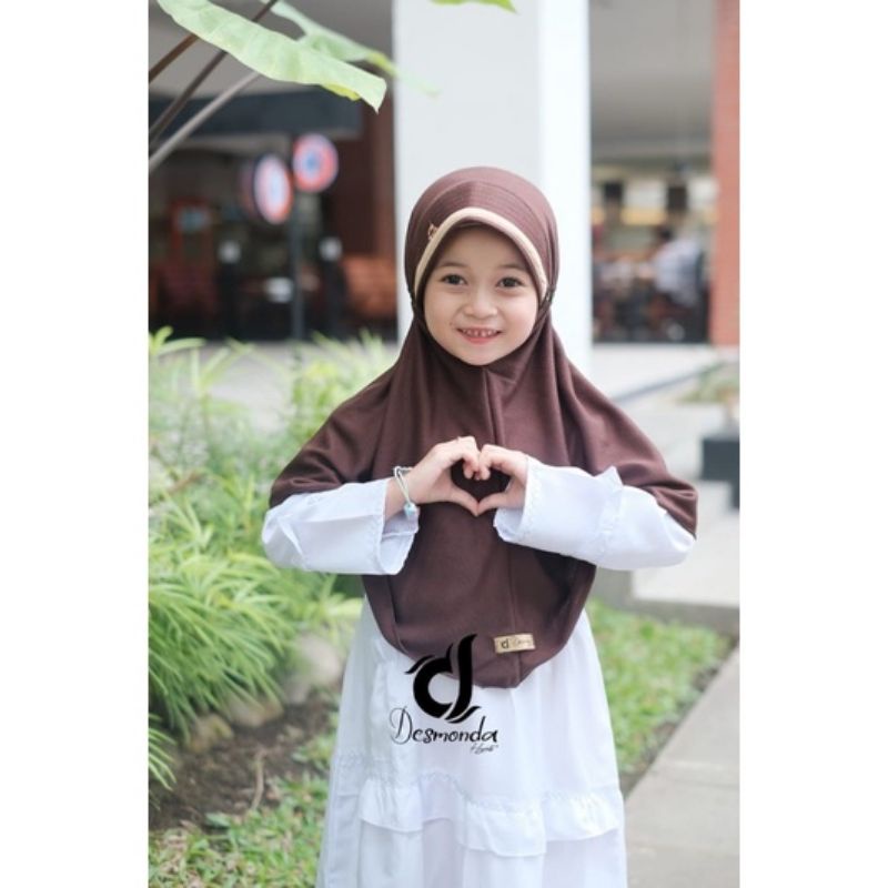 Kerudung AYUKA LIST SD SMP SMA anak instant Ori By Desmonda Hijab Premium 3th - 6 tahun terbaru | jilbab lucu bayi Perempuan sekolah instan tk 4 - 5 thn | hijab Tanggung baby sd bahan jersey lembut adem |Fashion