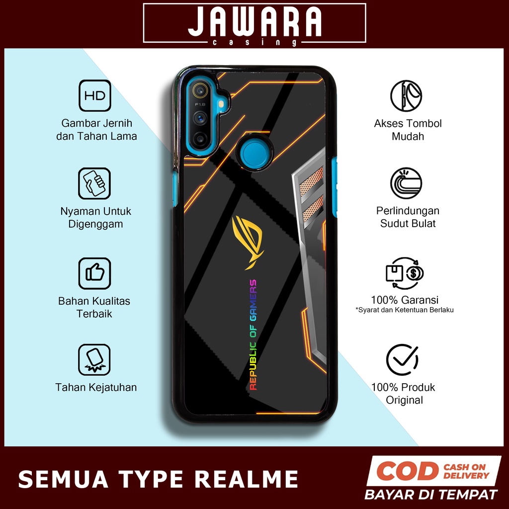 Case Realme C3 Case Hp Realme C3 Premium Glossy Jawara Casing [ROG1] Casing Hp Realme C3 Aesthetic K