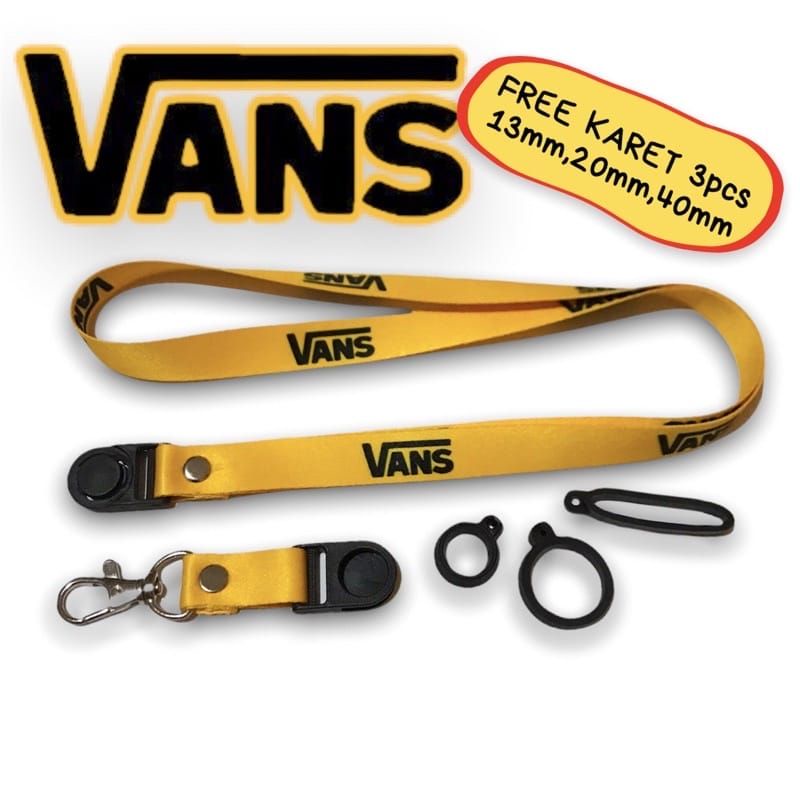 

Lanyard VANS KUNING tali lanyard DISTRO gantungan kunci name tag id card kartu nama / tali lanyard gantungan leher