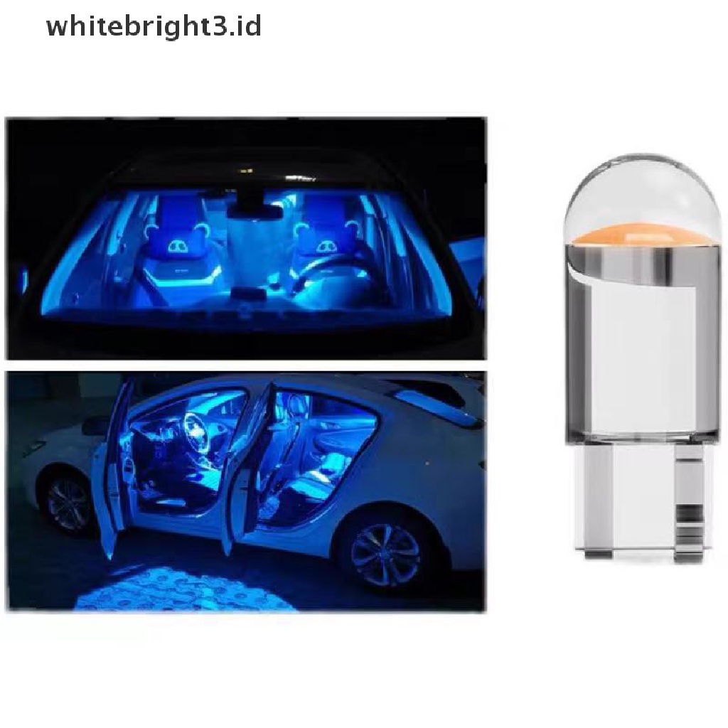 (whitebright3.id) 10pcs Bohlam Lampu Cob W5W T10 Untuk Mobil