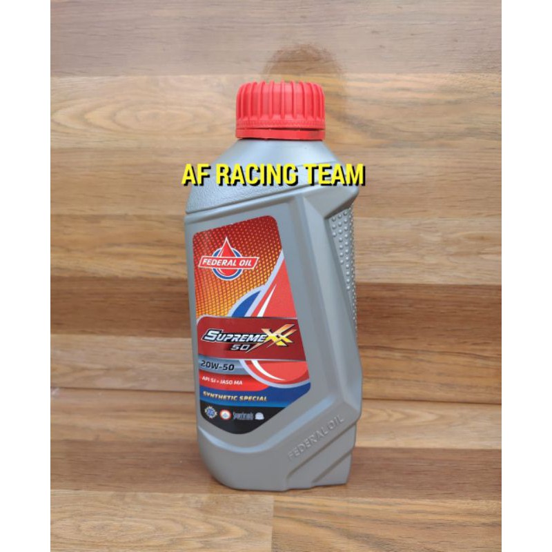 OIL FEDERAL SUPREME XX 50 | 20W - 50 API SJ JASO MA | 0,8 LITER | ORIGINAL/ASLI