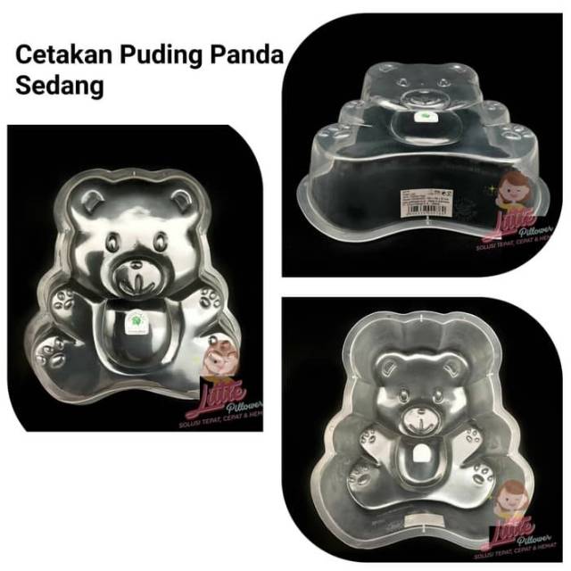 Cetakan Puding Panda Sedang/Cetakan Jelly Art/Cetakan Puding Beruang