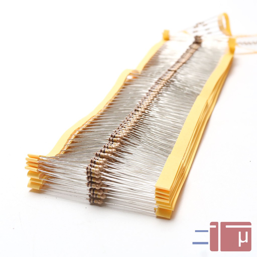 x10 Resistor 100K 1/4W Karbon 5% Taiwan Kaki Tembaga