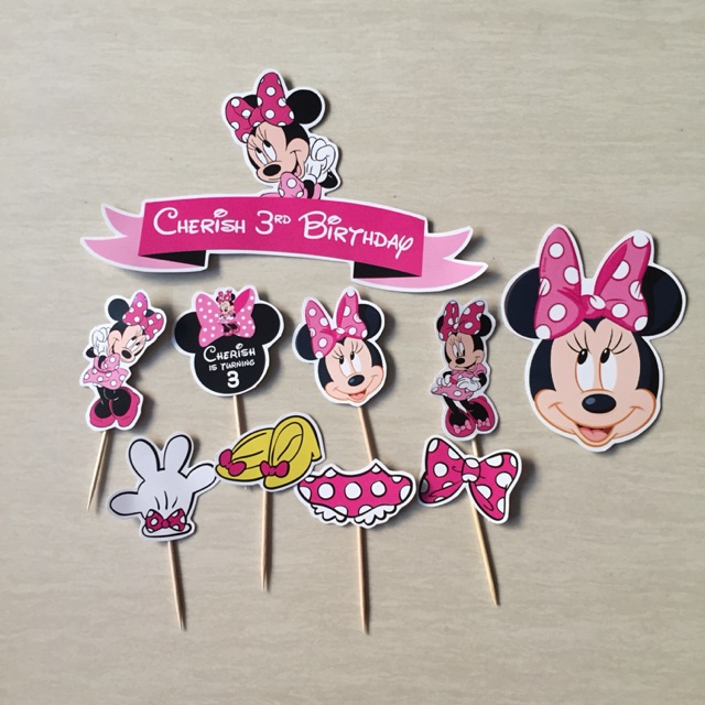 Minnie mickey mouse topper kue