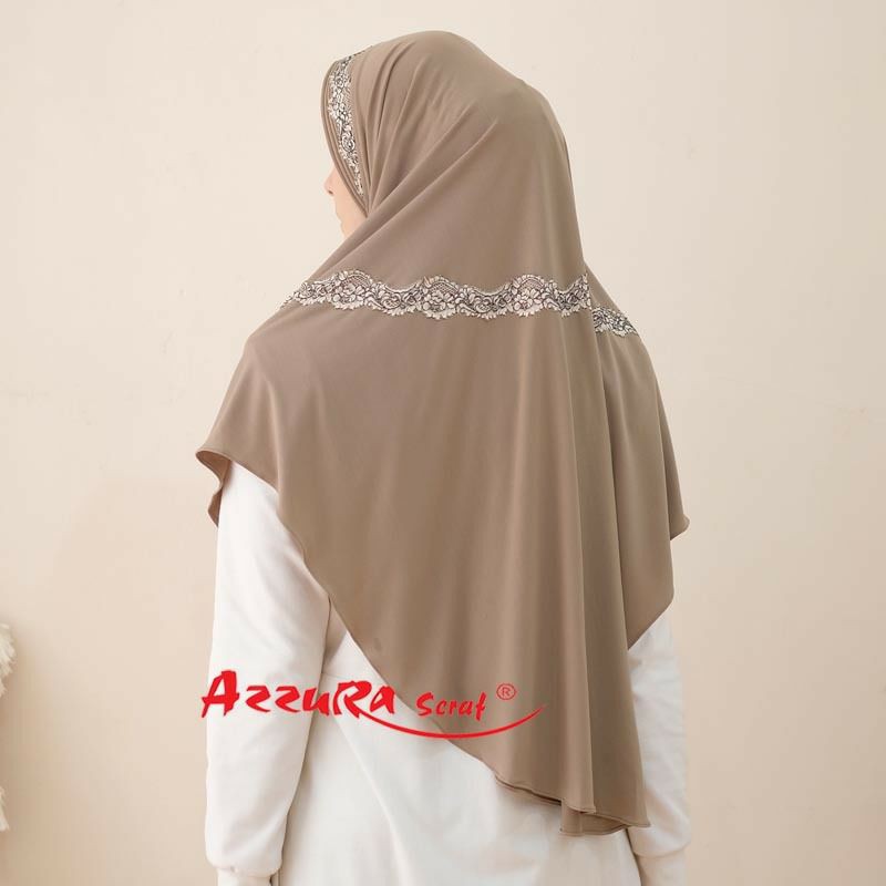 RENDA GARIS HITAM | HIJAB RENDA | ORIGINAL | AZZURASCARF | HIJAB INSTAN | BERGO INSTAN | JILBAB-4
