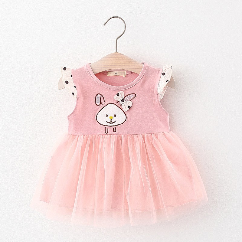 LittleAaron DRESS RABBIT PEEP 8826 EBV Baju Dress Anak Perempuan Import 6 bulan - 3 tahun