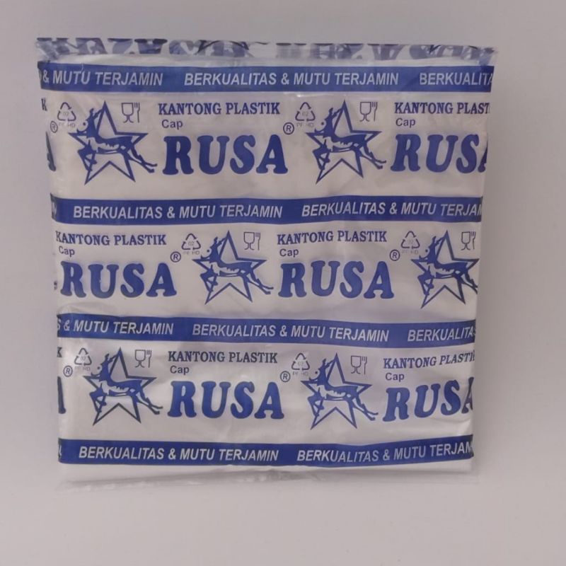 kantong plastik kresek bening merk rusa / Menjangan ukuran kecil