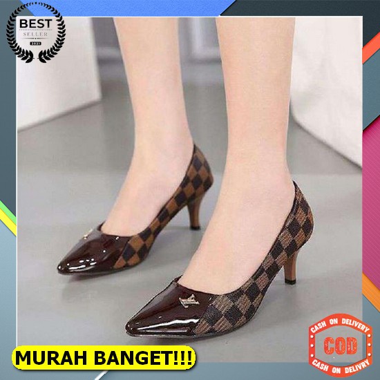 modern sendal hils wanita import high heels heals hak kaca tahu pesta kondangan wedding import sanda