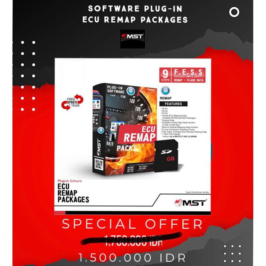 Jual +REMAP ECU ZEUS MST100P MST400 / SCANNER MOTOR ALAT RESET