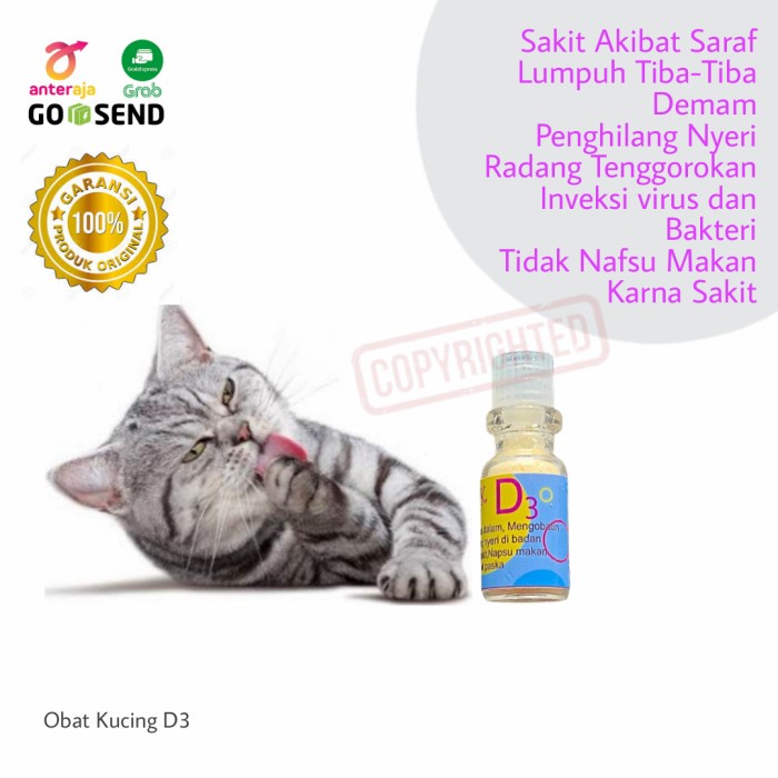 NEW Obat virus kucing antibiotik D3