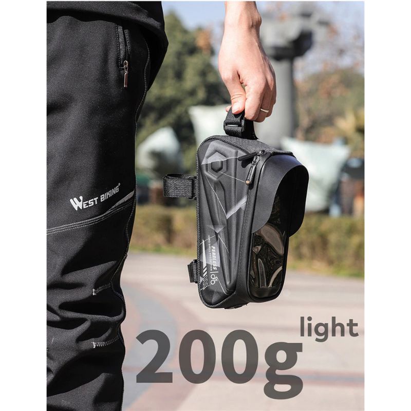 west biking tas sepeda holder handphone smartphone waterproof  7 inch samsung iphone yp0707235 black