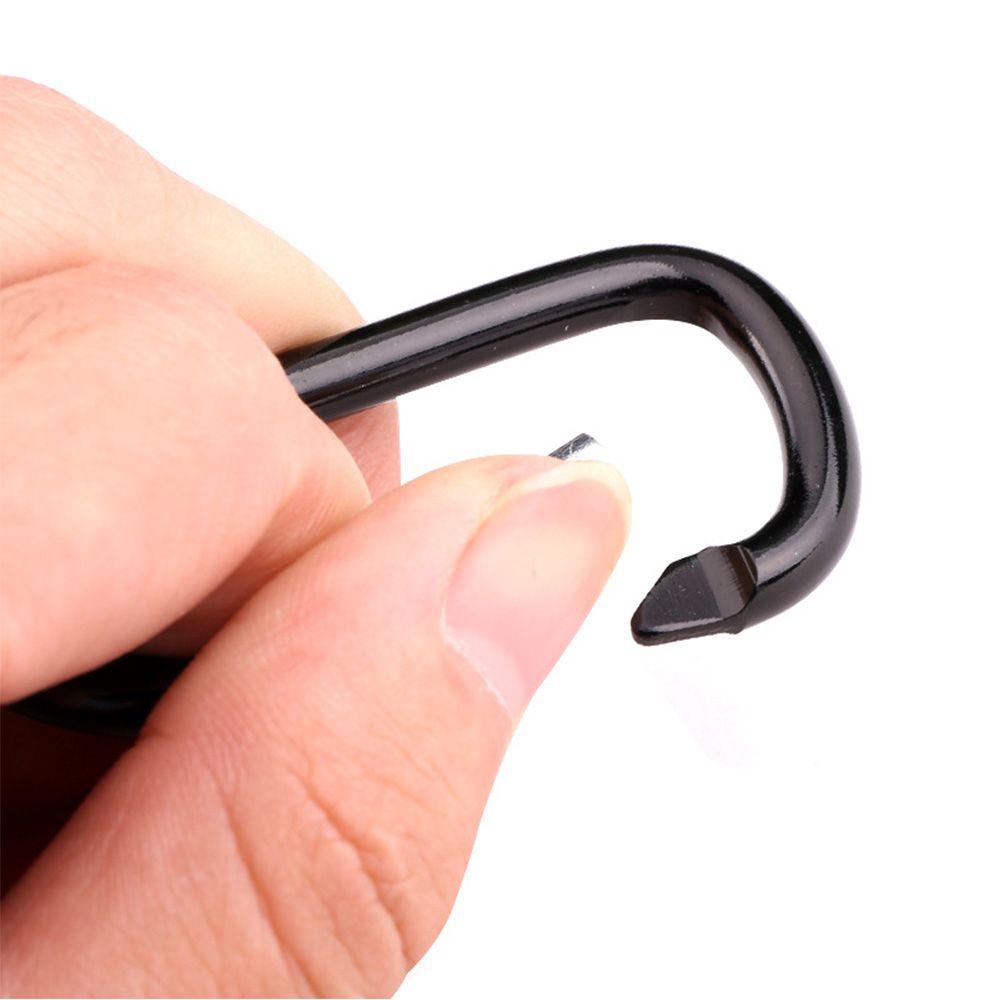 Top5/10pcs Tombol Panjat Kualitas Tinggi Hitam-Warna Peralatan Aluminium Alloy Carabiner