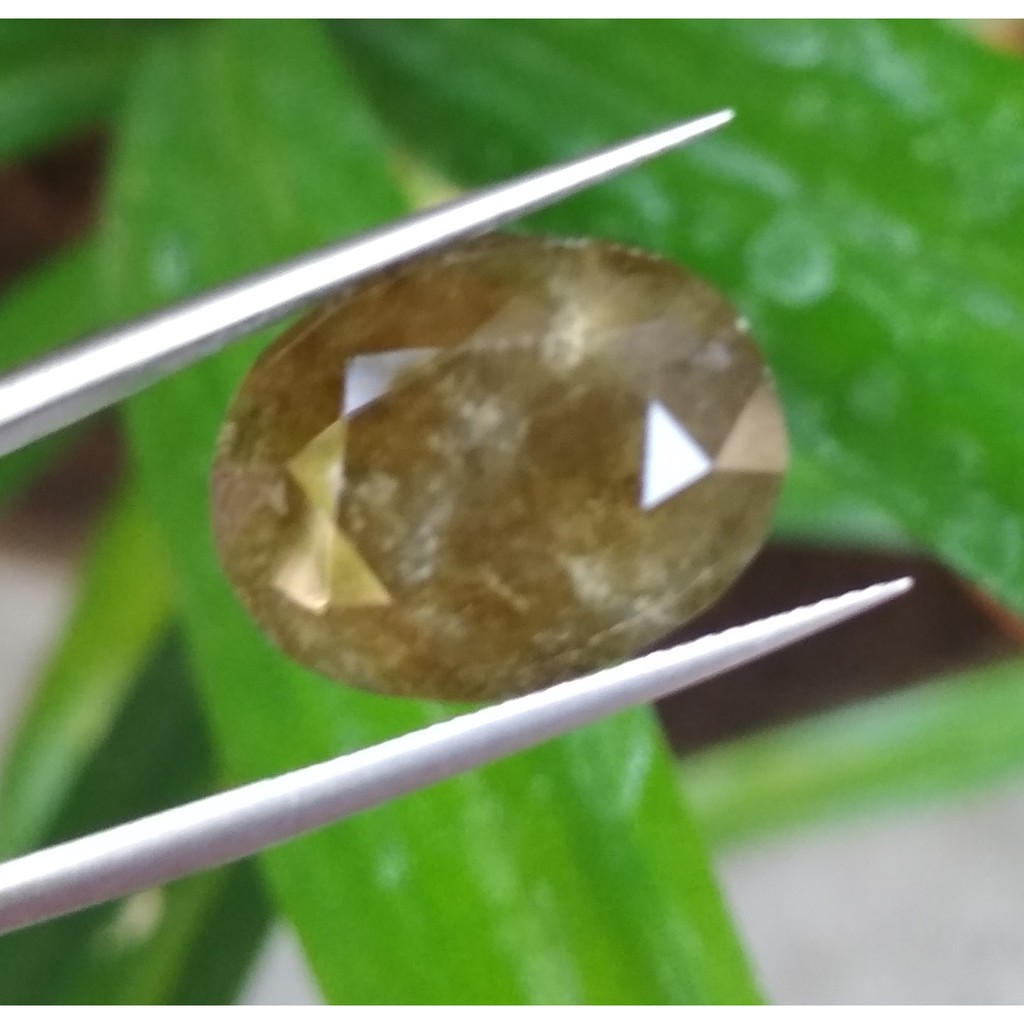 Yellow Green Tourmaline 12.0 Carat - Batu Turmalin Kuning Kehijauan