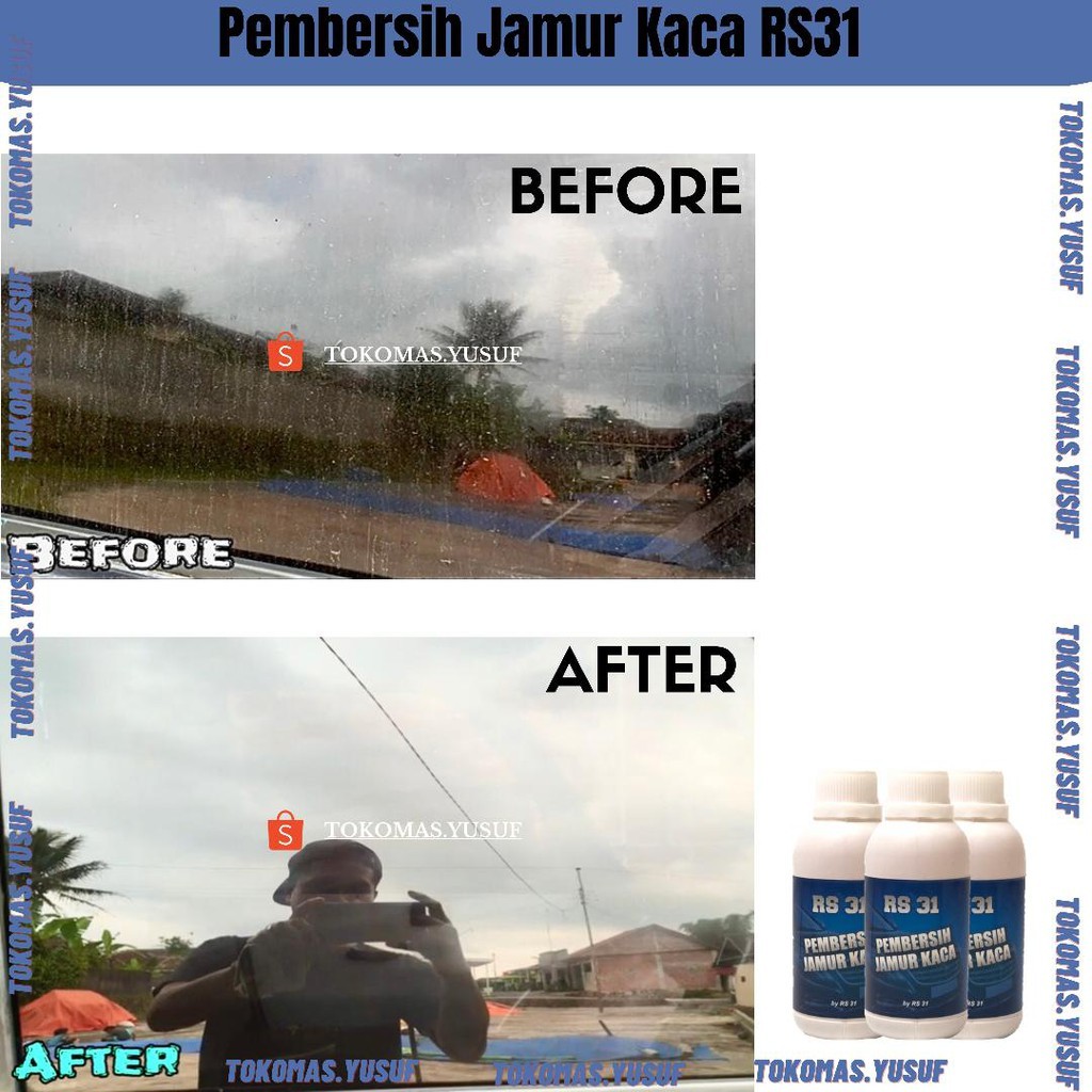 Obat Pembersih Jamur Kaca &amp; Body Mobil &amp; Motor | Penghilang Jamur Kaca Aquarium Kerak Serbaguna