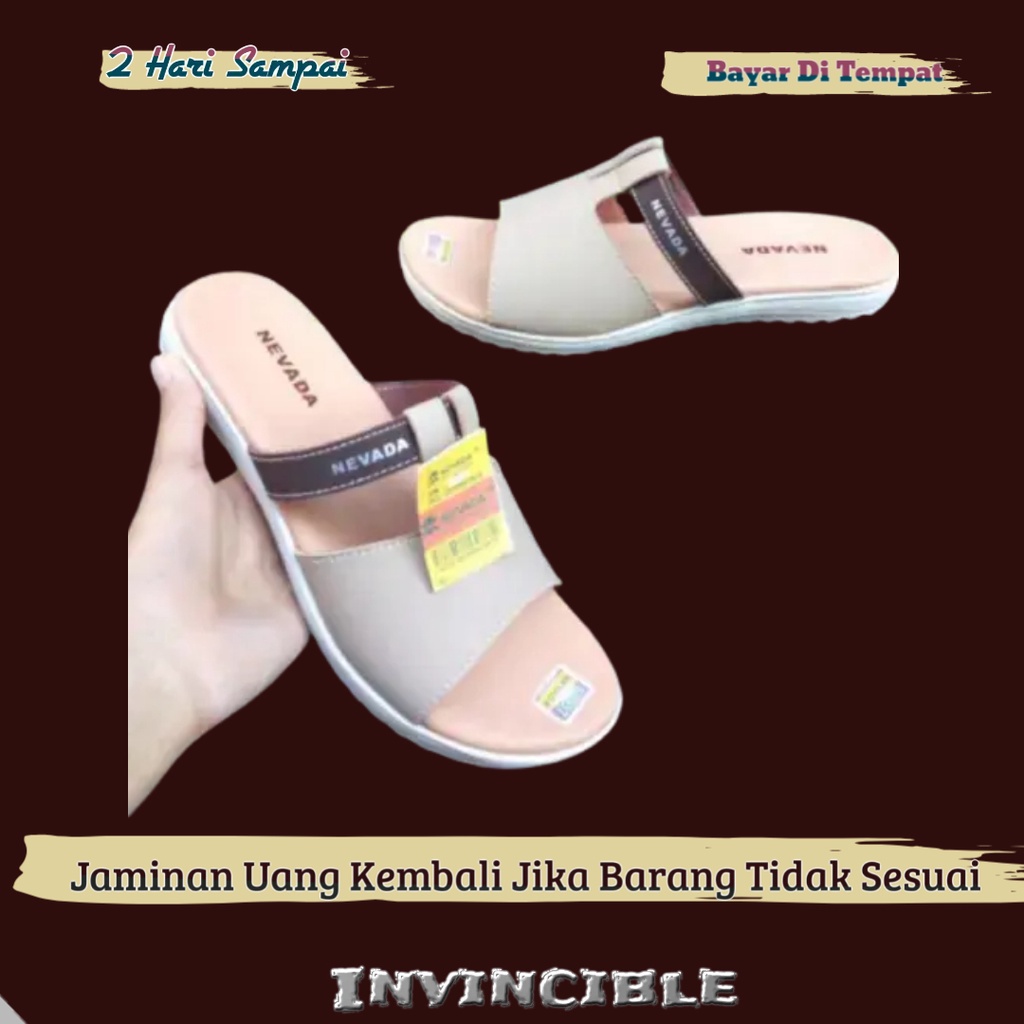 Invincible Sandal Wanita Nevada Slop Ori Original Terbaru