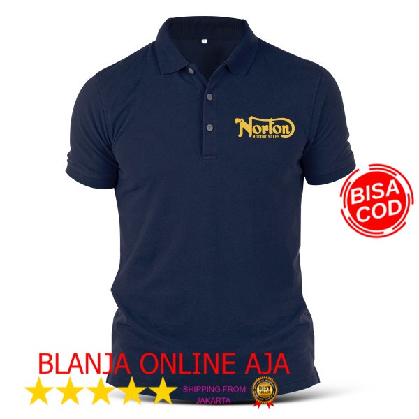 POLO TERLARIS / LOGO SABLON Polo T Shirt  Norton Motorcycle MotoGP Superbike V4 RR Bike SBK Racing T