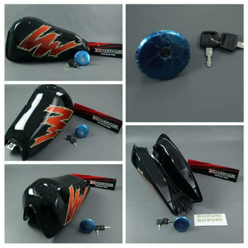 TANGKI SUZUKI TS 125 XCROSSBONE ORIGINAL. TANK MOTOCROSS JADUL VINTAGE ENDURO TRABAS ADVENTURE TRAIL
