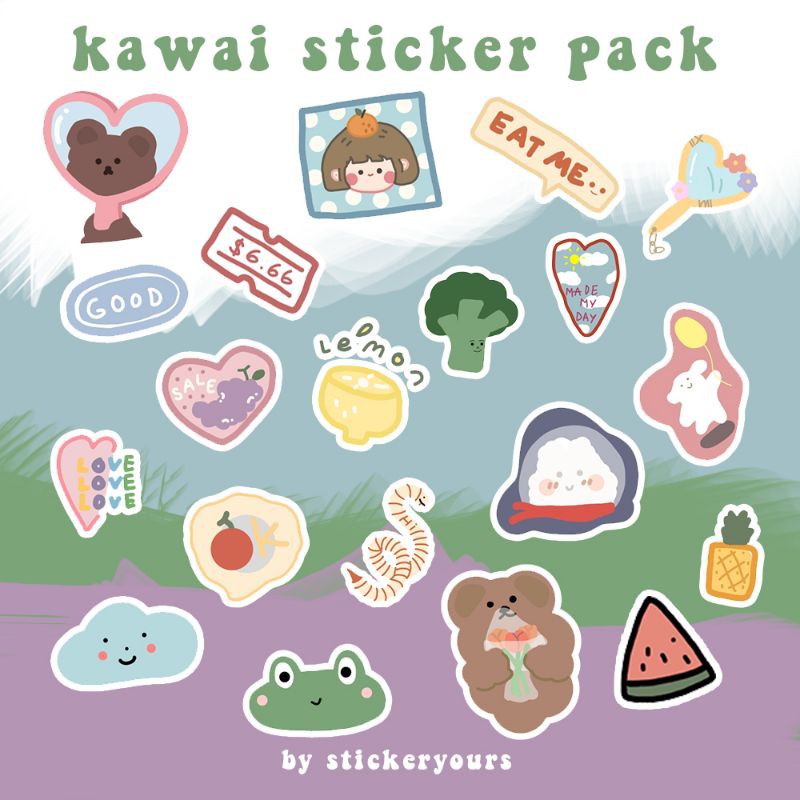 

kawai sticker deco pack (20Pcs)