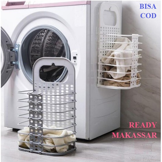 MURAH! FLORA PLASTIK LAUNDRY BAG KECIL / KERANJANG BAJU / LAUNDRY BAG LIPAT / TEMPAT BAJU KOTOR  / C