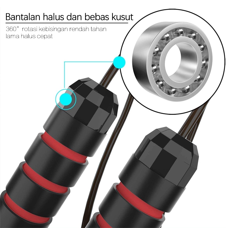 Skipping Rope Lompat Tali  Rope Size 2.9m penurun berat badan/tali lompat fitness bagi pelajar/tali mudah disesuaikan