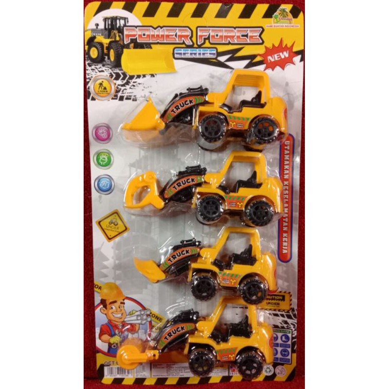 Mainan Mobil Kontruksi Set Power Force Series 4 pcs