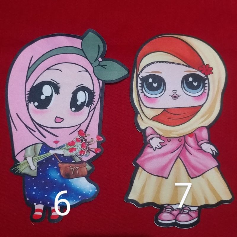 Aplikasi Boneka Hijab Import Polos / 20 Cm