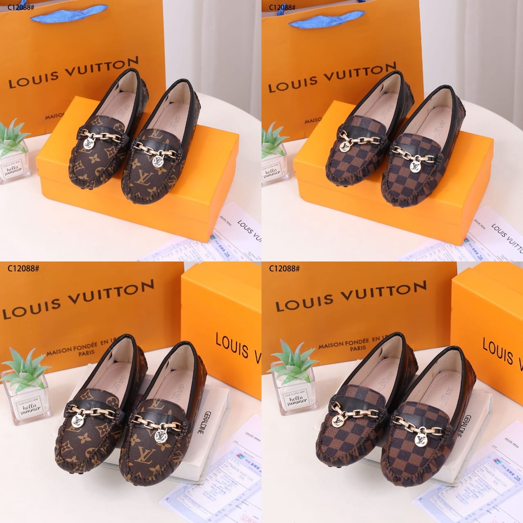 Logo Loafers Flat Shoes C12088#