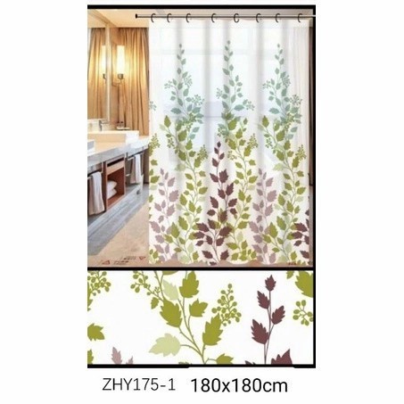 Paket Bundle Tiang Tirai Lengkap Dengan Cantolan Dan Tiang Tirai-IH Tirai Kamar Mandi / Shower Curtain Set