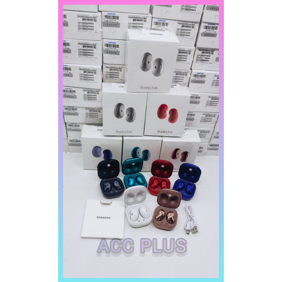 Headset Bluetooth Galaxy Buds Live  R180 Wireless Earphone Ori Super Clone 1 : 1