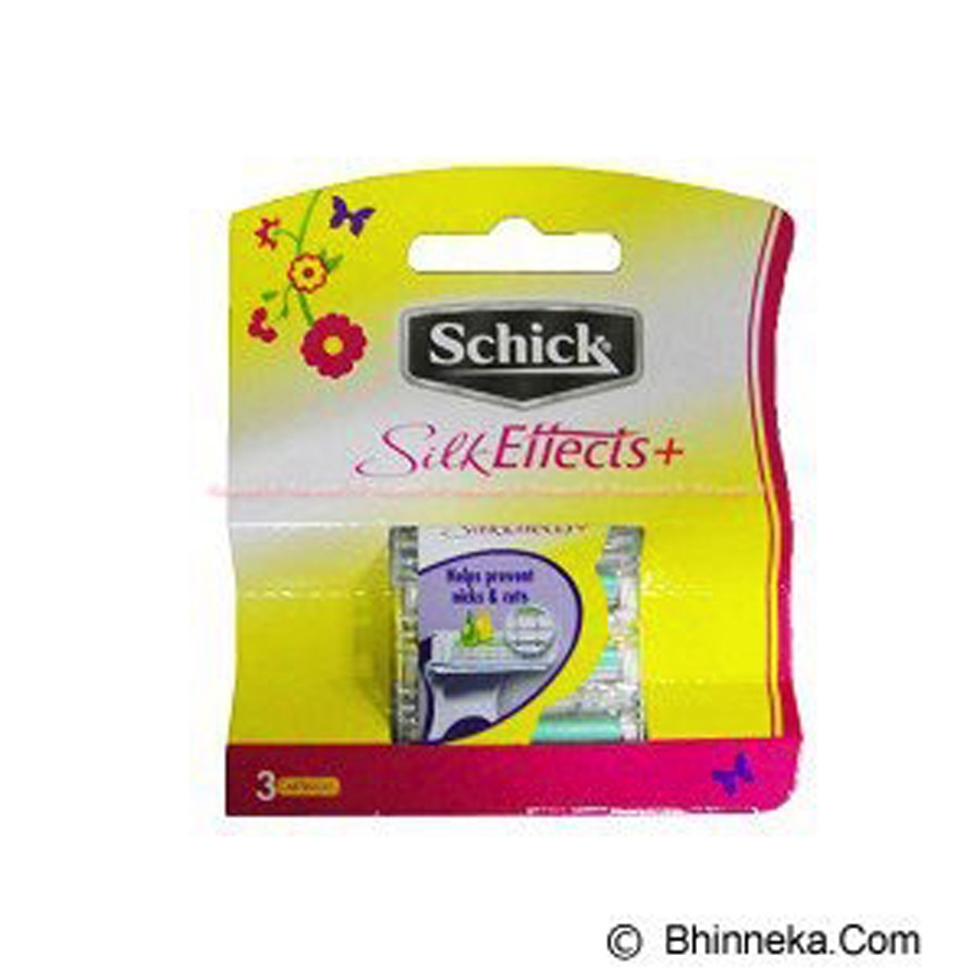Schick Refill Silk Effect 3pcs Pisau cukur untuk Cewek Wanita Perempuan Shick Scick Razor Isi Ulang