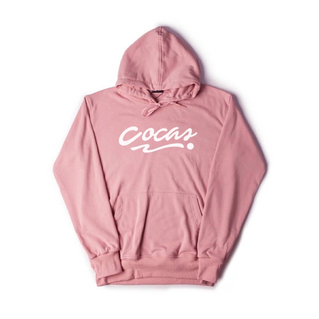 pink logo hoodie