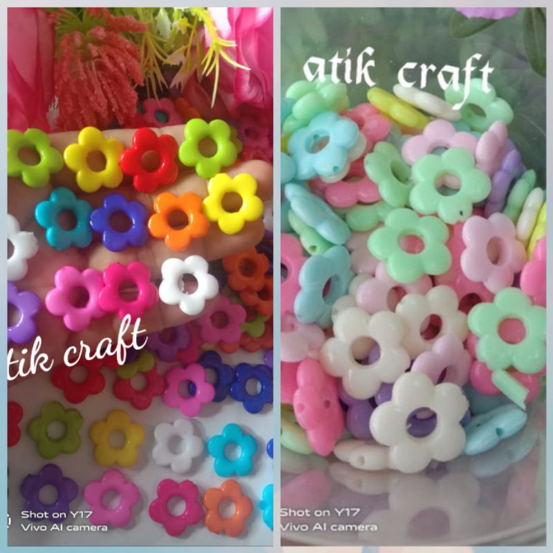 bahan mute bunga warna sakura   10,000 / 40 gr