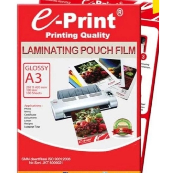 

E-print plastik laminating pouch A3 100 mic