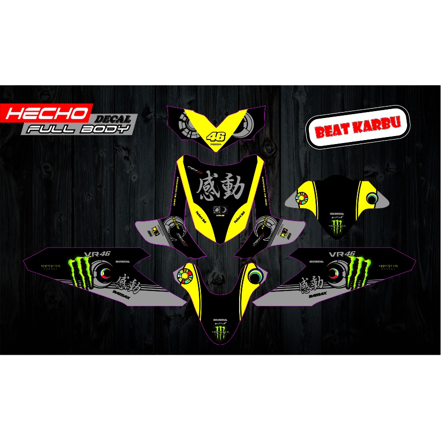 DECAL BEAT KARBU FULL BODY NO STRIPING STIKER BEAT LAMA NEW ESP VR 46