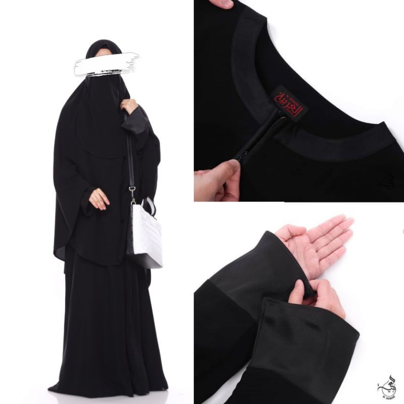 Abaya Lurex Jetblack by Al Arabian Butik