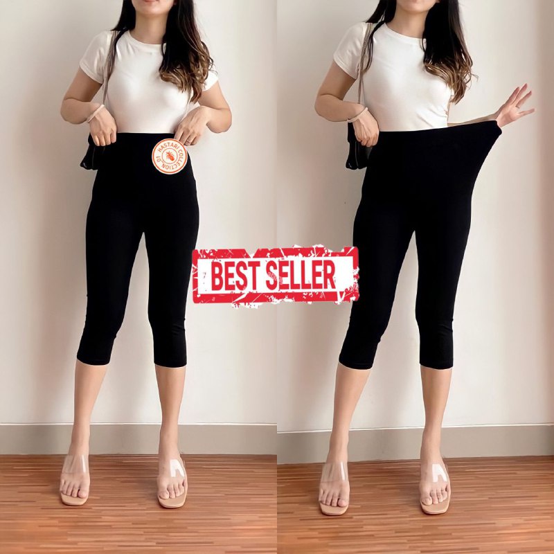 LEGGING LEJING POLOS TEBAL 3/4 LEGGING ADEM