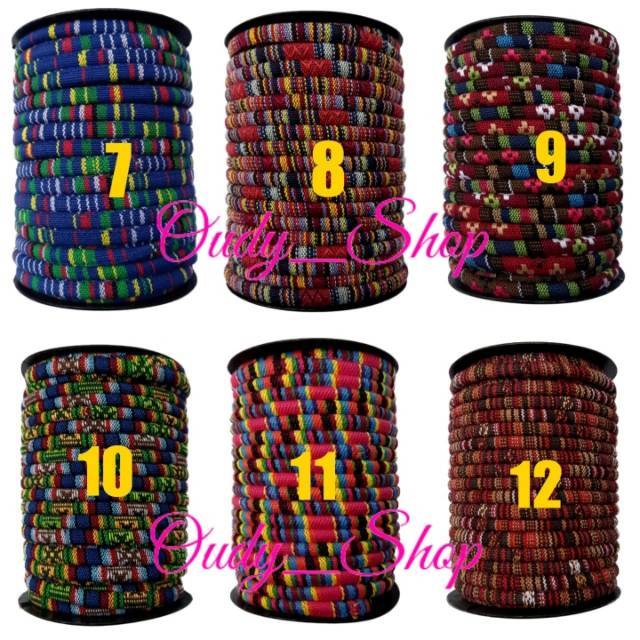 Tali Gelang Rajut Tenun Etnik Diameter 5 mm