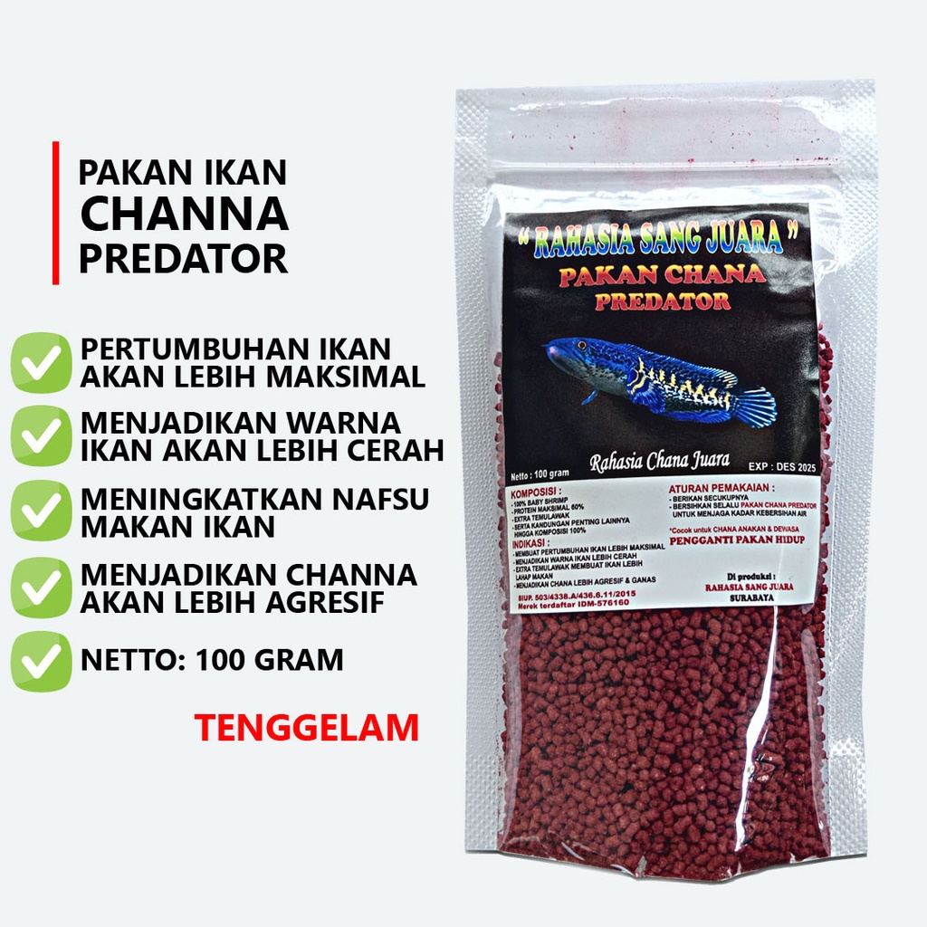 PELET CHANNA | PAKAN CHANA PREDATOR MEMBUAT PERTUMBUHAN IKAN LEBIH MAKSIMAL DAN MENJADIKAN WARNA LEBIH CERAH