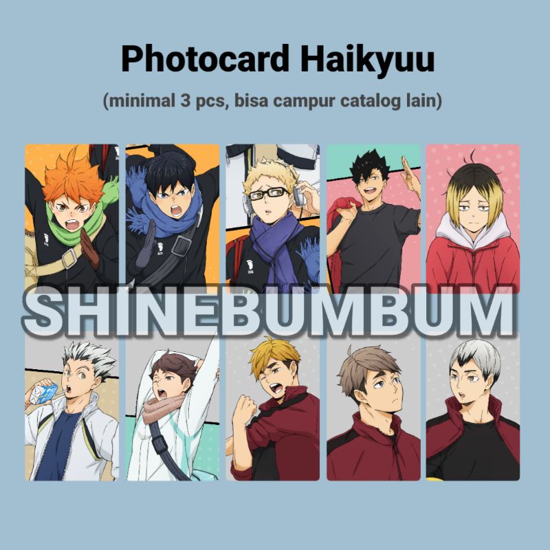 Photocard Anime Haikyuu (B) 2 sisi